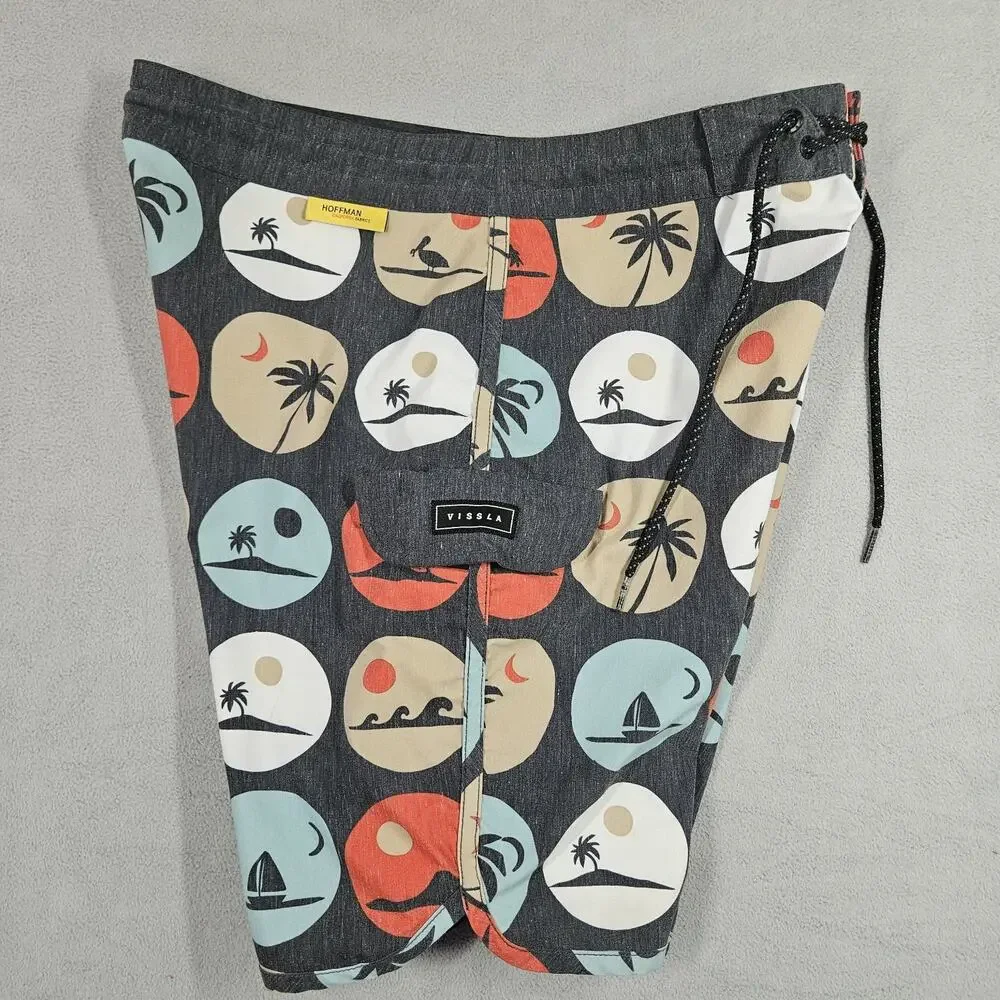 Vissla Board Shorts Mens 30 Upcycle Palm Tropical Trunks‎ Stretch Surf Hoffman